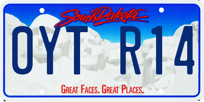 SD license plate 0YTR14