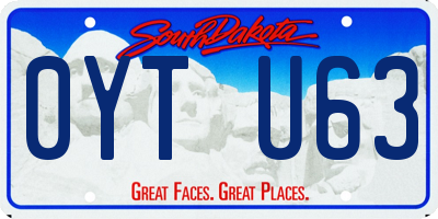 SD license plate 0YTU63