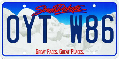 SD license plate 0YTW86