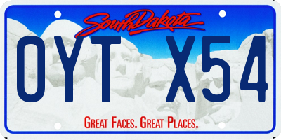 SD license plate 0YTX54