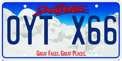SD license plate 0YTX66