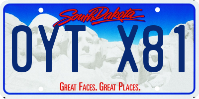 SD license plate 0YTX81