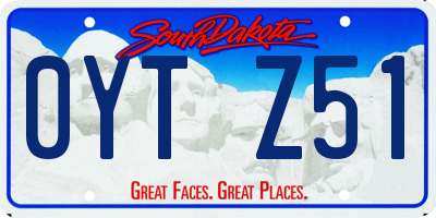 SD license plate 0YTZ51