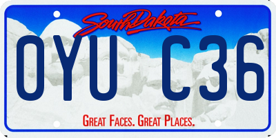 SD license plate 0YUC36