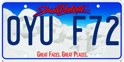 SD license plate 0YUF72