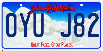 SD license plate 0YUJ82