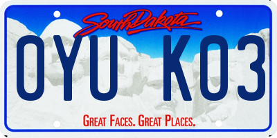 SD license plate 0YUK03