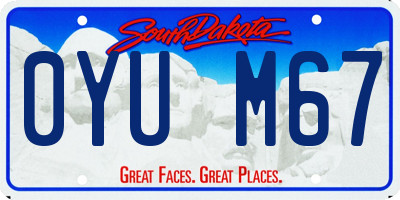 SD license plate 0YUM67