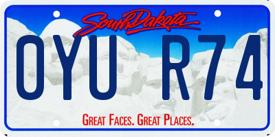 SD license plate 0YUR74