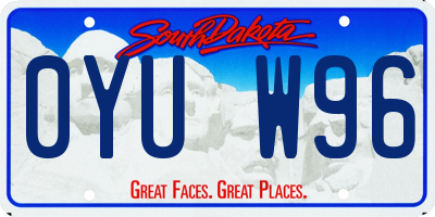 SD license plate 0YUW96