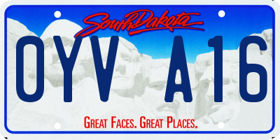SD license plate 0YVA16