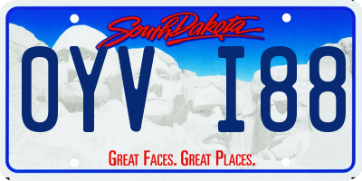 SD license plate 0YVI88