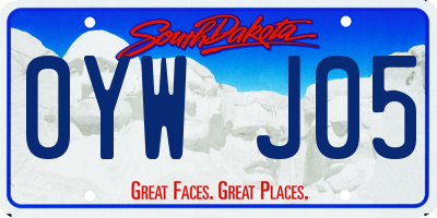 SD license plate 0YWJ05