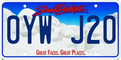 SD license plate 0YWJ20