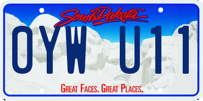 SD license plate 0YWU11