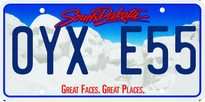 SD license plate 0YXE55
