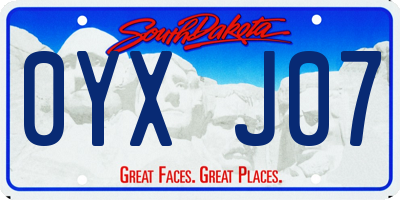 SD license plate 0YXJ07