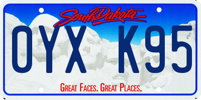 SD license plate 0YXK95