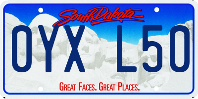 SD license plate 0YXL50