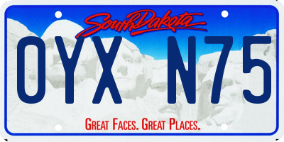 SD license plate 0YXN75