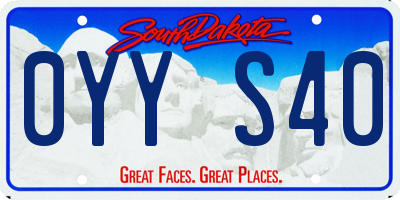 SD license plate 0YYS40