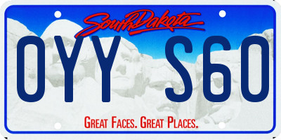 SD license plate 0YYS60