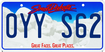 SD license plate 0YYS62