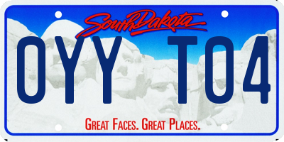 SD license plate 0YYT04