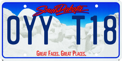 SD license plate 0YYT18