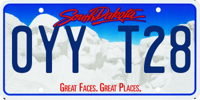 SD license plate 0YYT28