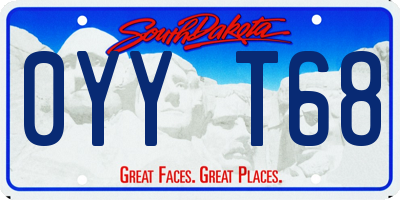 SD license plate 0YYT68