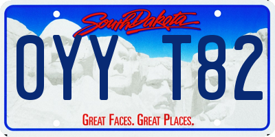 SD license plate 0YYT82