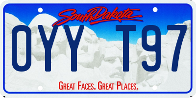 SD license plate 0YYT97