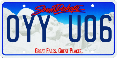 SD license plate 0YYU06