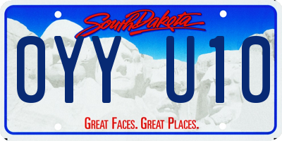 SD license plate 0YYU10