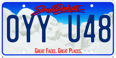 SD license plate 0YYU48