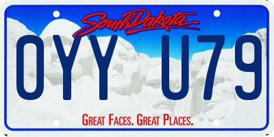 SD license plate 0YYU79