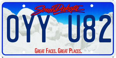 SD license plate 0YYU82
