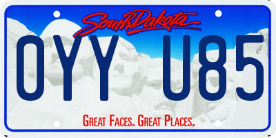 SD license plate 0YYU85
