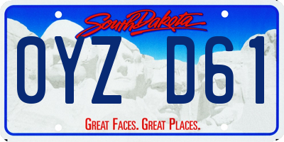 SD license plate 0YZD61