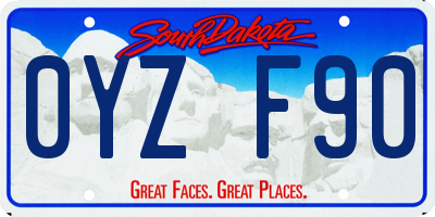 SD license plate 0YZF90