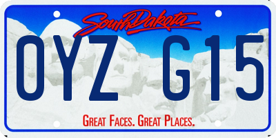 SD license plate 0YZG15