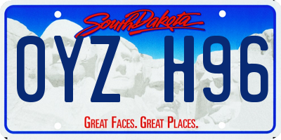 SD license plate 0YZH96