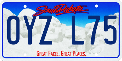 SD license plate 0YZL75