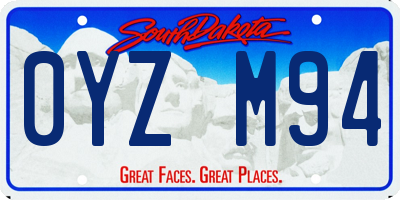 SD license plate 0YZM94