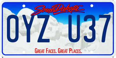 SD license plate 0YZU37