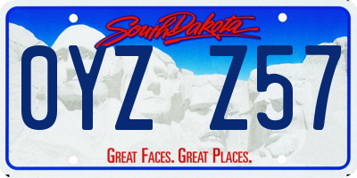 SD license plate 0YZZ57