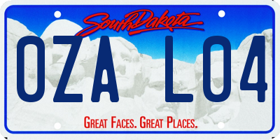SD license plate 0ZAL04