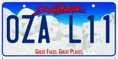 SD license plate 0ZAL11
