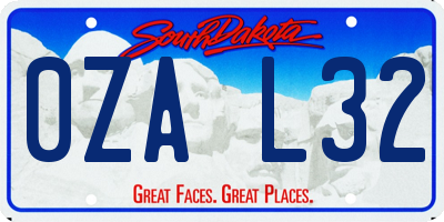 SD license plate 0ZAL32